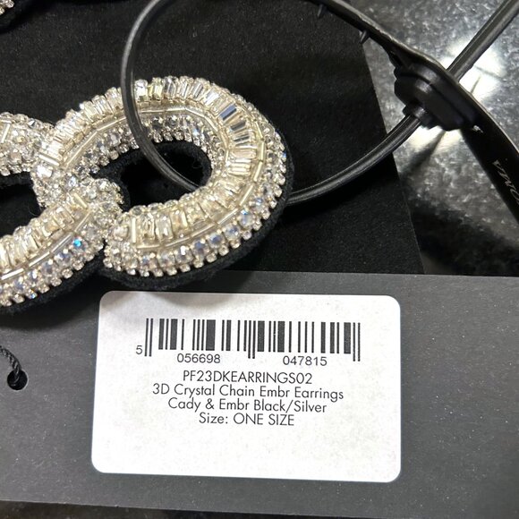 David Koma 3D Crystal Chain Earrings, NEW! - Picture 4 of 6